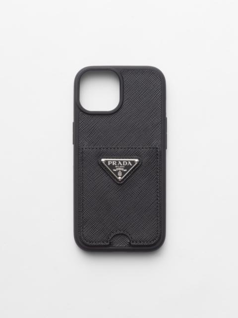 Prada Saffiano leather cover for iPhone 15