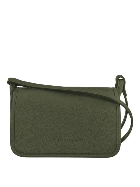 Le Foulonné Wallet on chain Khaki - Leather