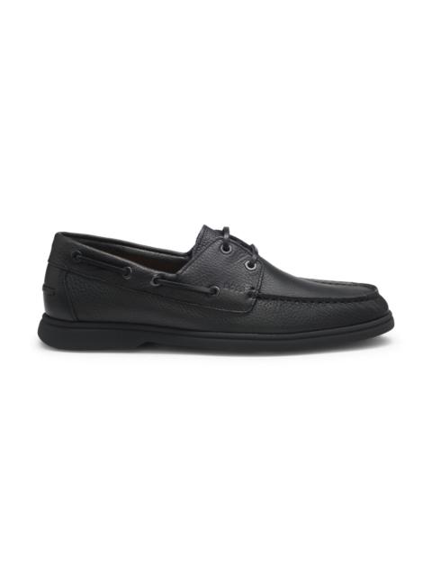 BOSS BOAT SHOES IN TUMBLED LEATHER