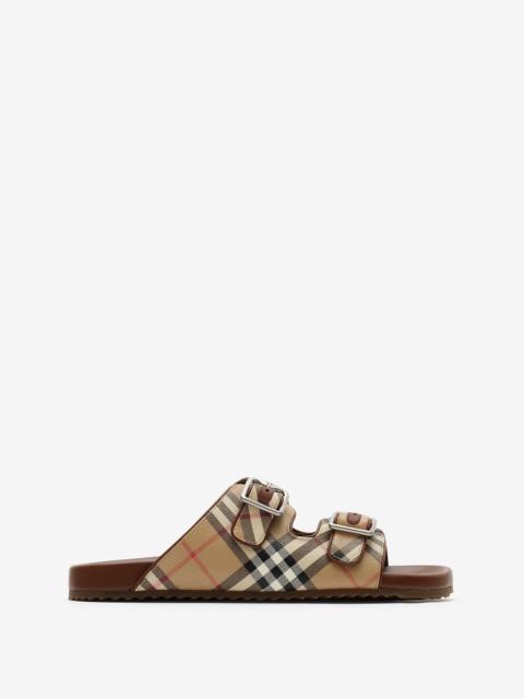 Burberry Check and Leather Urchin Sandals