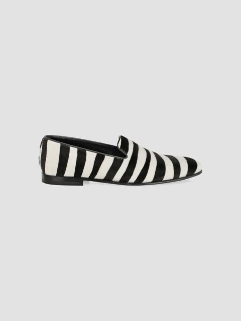 Manolo Blahnik Men's Mario Striped Loafers - Black