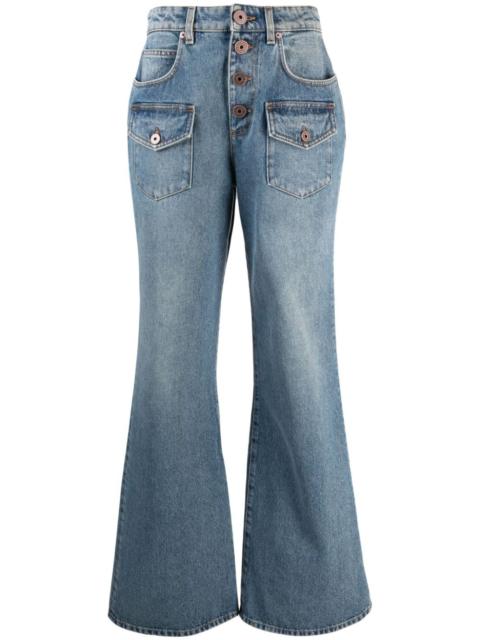 high-rise flared jeans