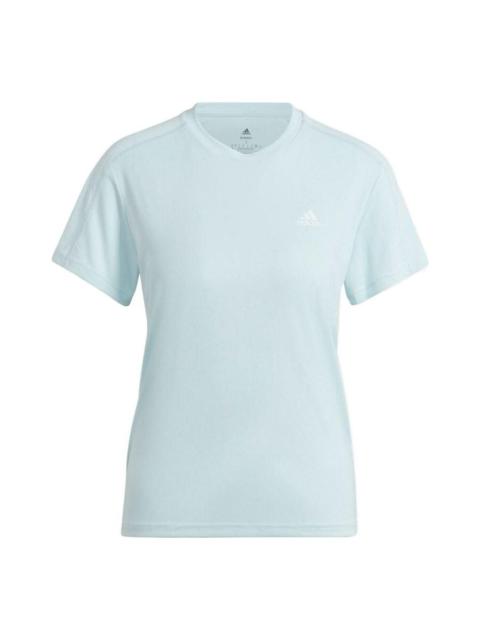 adidas (WMNS) adidas Run It Running T-Shirt 'Blue' HL1456