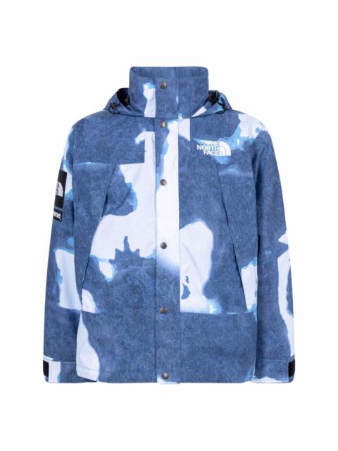 x TNF bleached denim print mountain jacket