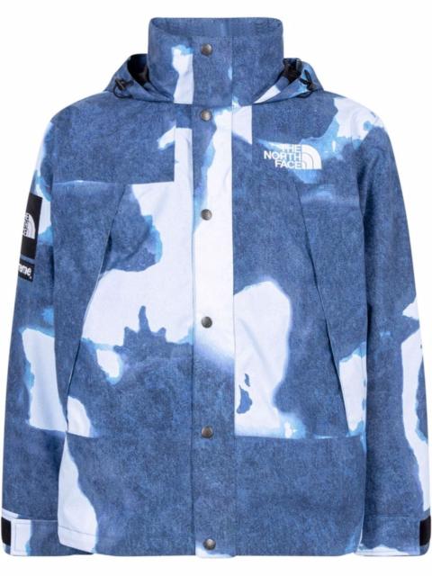 Supreme x TNF bleached denim print mountain jacket