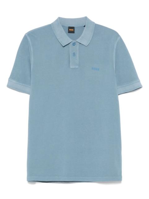 BOSS logo-embroidered piqué polo shirt