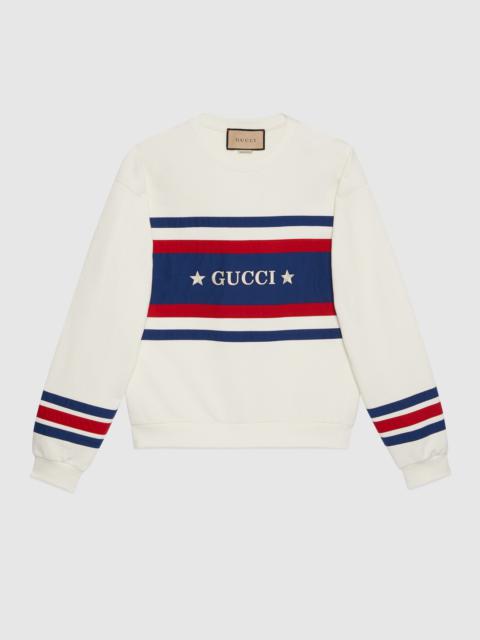 GUCCI Cotton jersey sweatshirt with embroidery