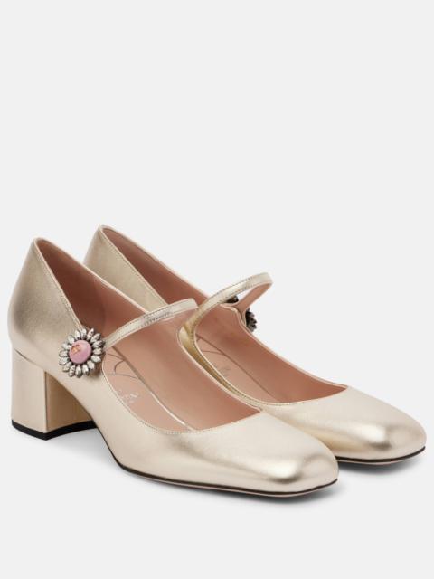 Valentino Daisy Jewel 55 leather Mary Jane pumps
