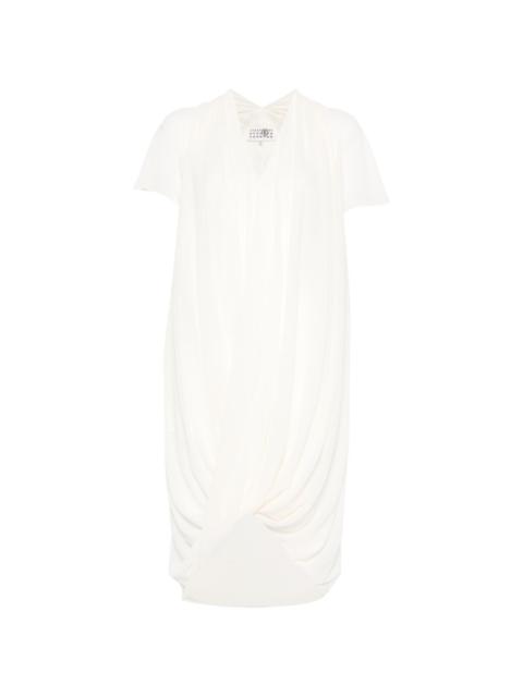 MM6 Maison Margiela V-neck draped midi dress
