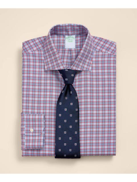 Brooks Brothers Brooks Brothers Explorer Collection Non-Iron Twill English Spread Collar, Plaid Dress Shirt