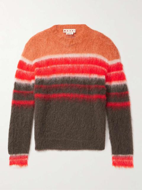 Marni Striped Mohair-Blend Sweater