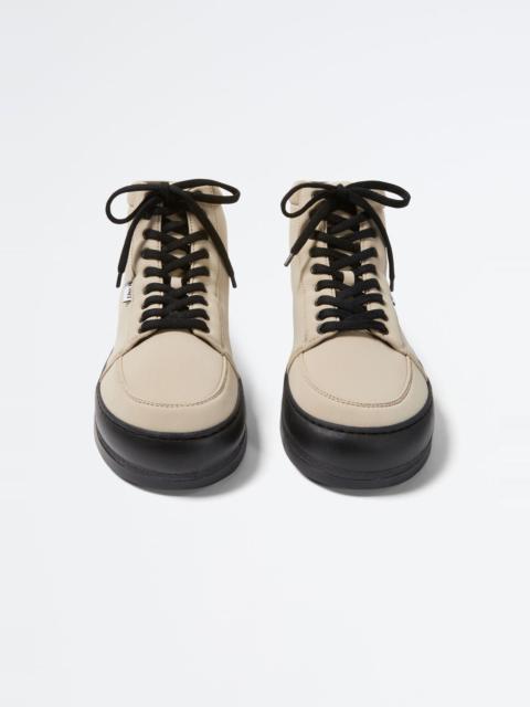 BEIGE NEOPRENE HIGH TOP DREAMY SHOES