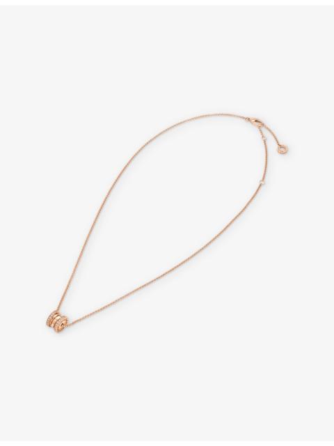 BVLGARI B.zero1 18ct Rose-Gold And 0.25ct Diamond Pendant Necklace