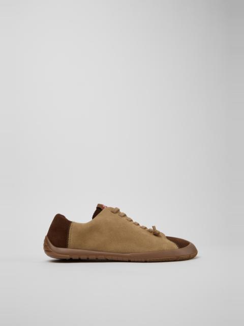 CAMPER Twins Brown Suede Shoes for Men.