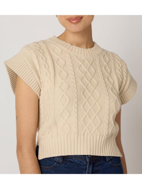 Cleobella GIGI CROPPED SWEATER VEST | CREAM