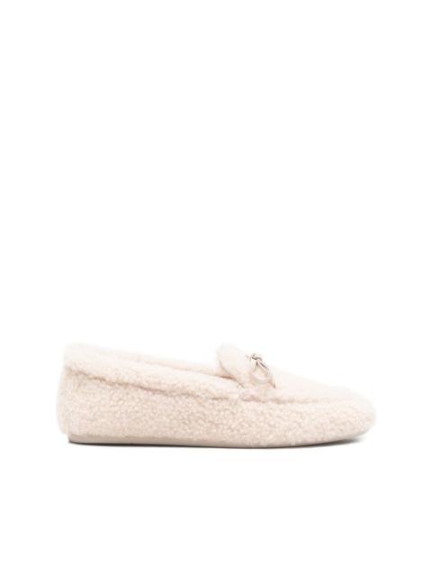 Stuart Weitzman Britt shearling bow loafers
