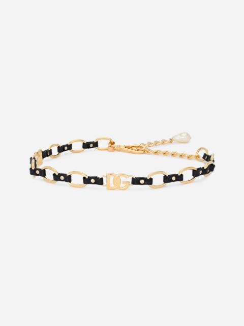 Dolce & Gabbana Chain and leather belt