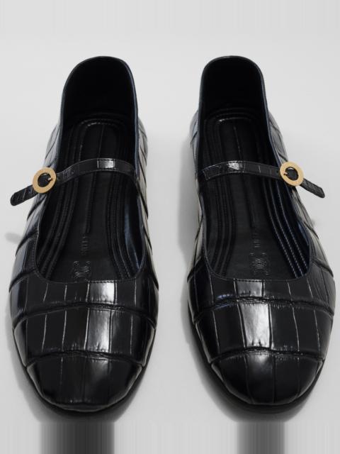CELINE MJ IN CROC-STAMPED LEATHER