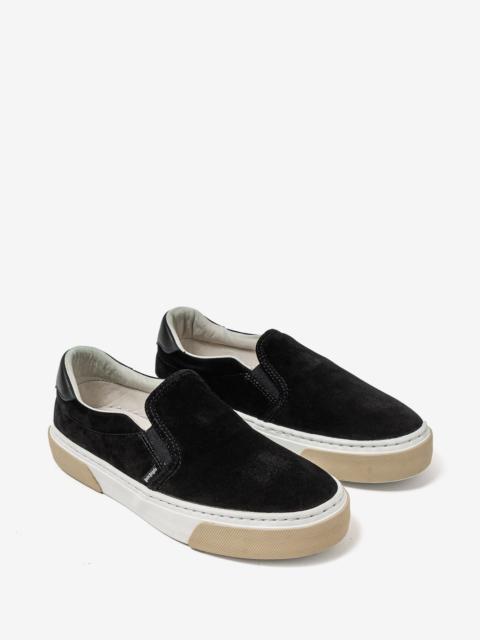 Black Suede Slip On Trainers