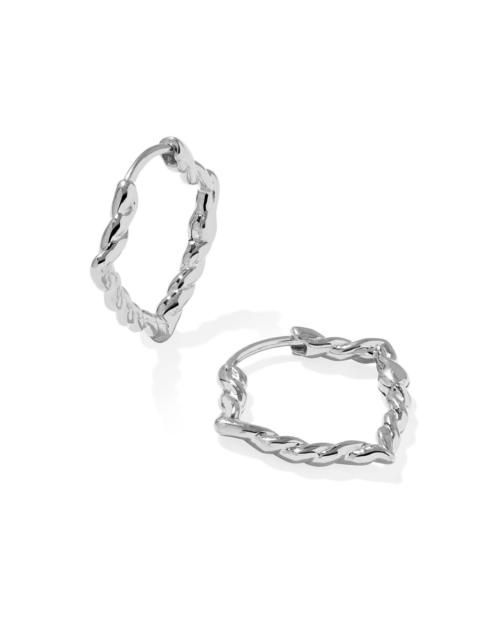 KENDRA SCOTT Alex Twist Sterling Silver Huggie Earrings