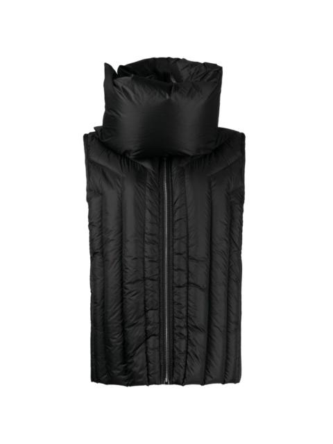 Rick Owens funnel-neck quilted down gilet