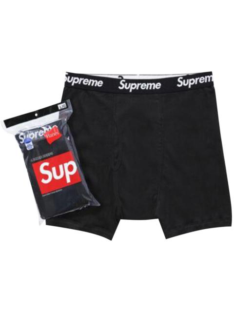 Supreme Supreme Hanes Boxer Briefs (4 Pack) 'Black'