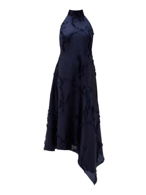 AMSALE Eyelash Jacquard Halter Dress