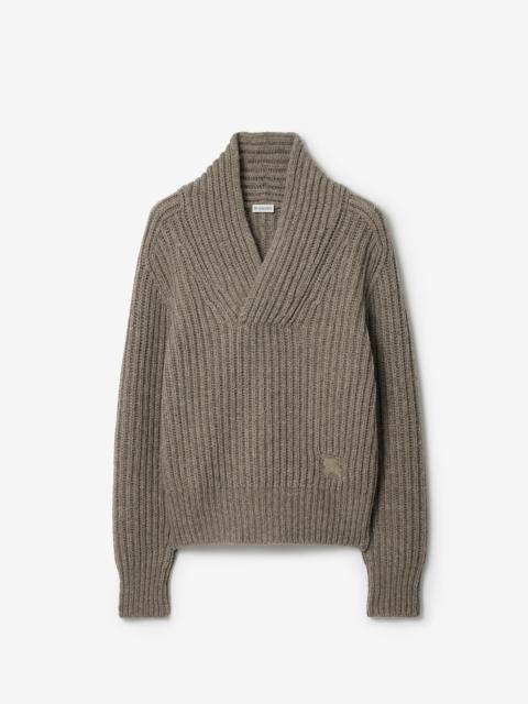 Burberry Shawl Collar Wool Sweater