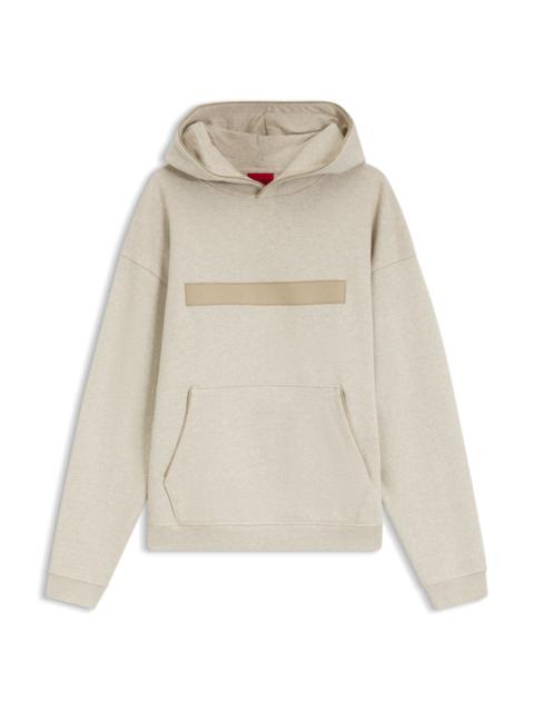 HUGO RELAXED-FIT COTTON TERRY HOODIE WITH WIDE-SET LOGO