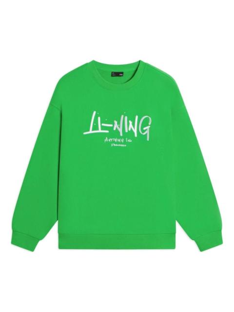 Li-Ning Li-Ning Anything Is Possible Graphic Sweatshirt 'Neon Green' AWDSF75-3