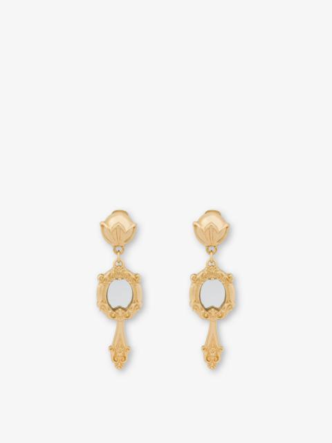 Moschino BAROQUE HAND MIRROR PENDANT EARRINGS