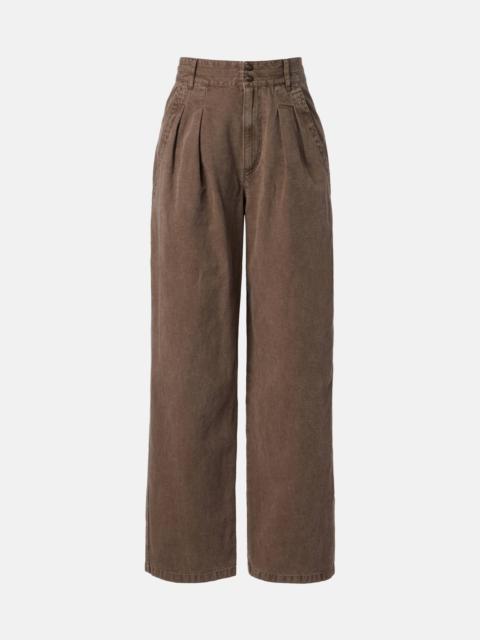 Isabel Marant Étoile Nadine cotton and linen wide-leg pants