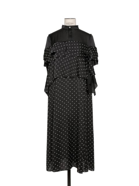 sacai Polka Dot Flock Print Dress