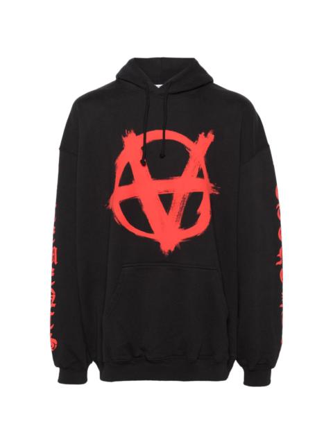 Reverse Anarchy printed hoodie