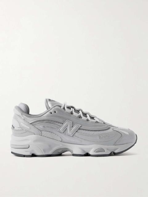 New Balance M1000 Embroidered Faux Leather and Mesh Sneakers