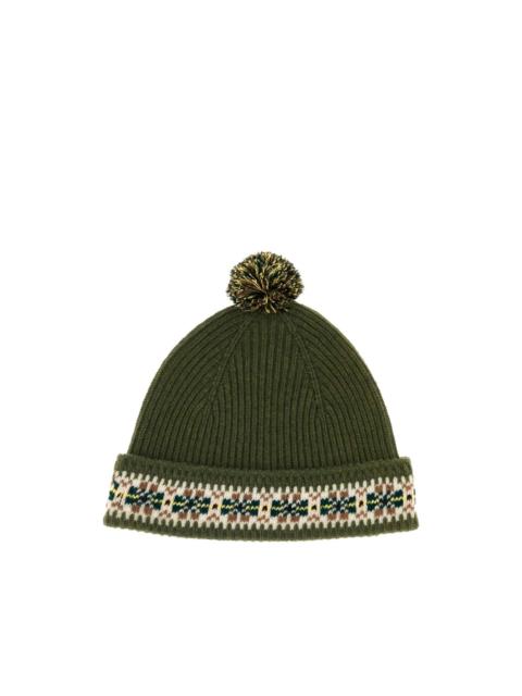 BODE pompom patterned beanie hat