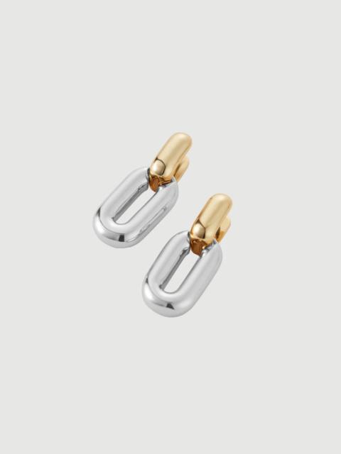 JENNY BIRD PUFFY DETACHABLE LINK EARRINGS TWO-TONE