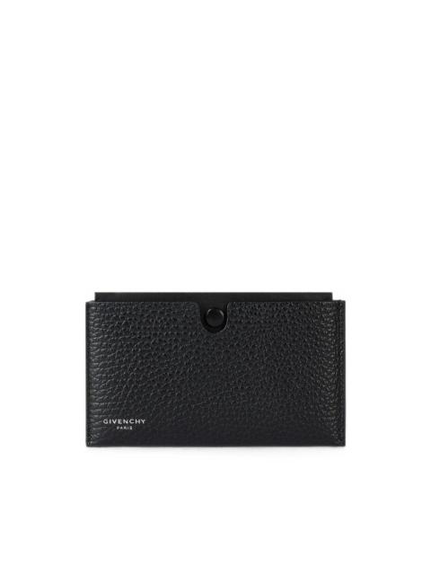 Givenchy fold card holder with case in grained leather