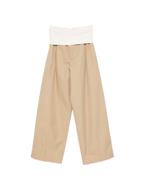 DARKPARK Wendy fold-over pleated trousers
