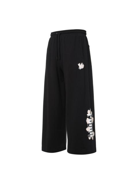 PUMA (WMNS) PUMA Logo Printing Knitting Casual Pants Black 532046-01