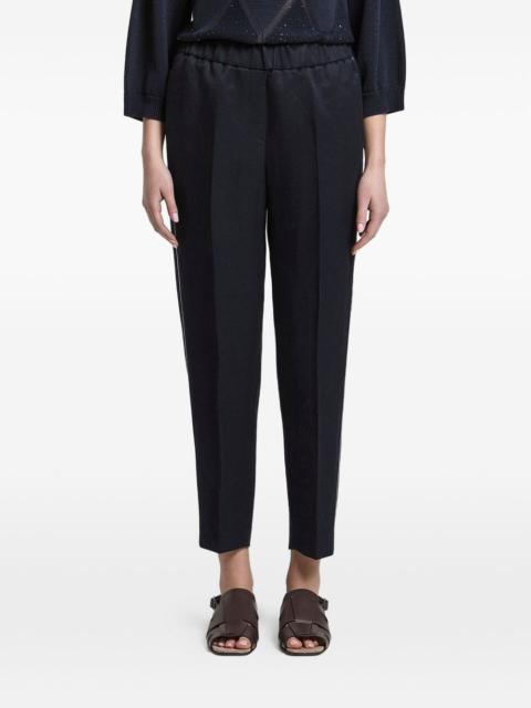 PESERICO chain-trim elasticated trousers