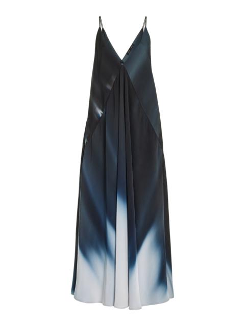 Torres Printed Gabardine Maxi Dress navy