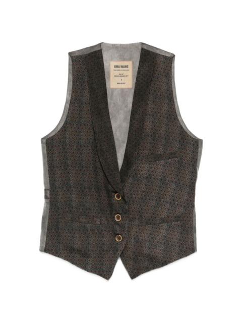 UMA WANG Jill geometric-pattern waistcoat
