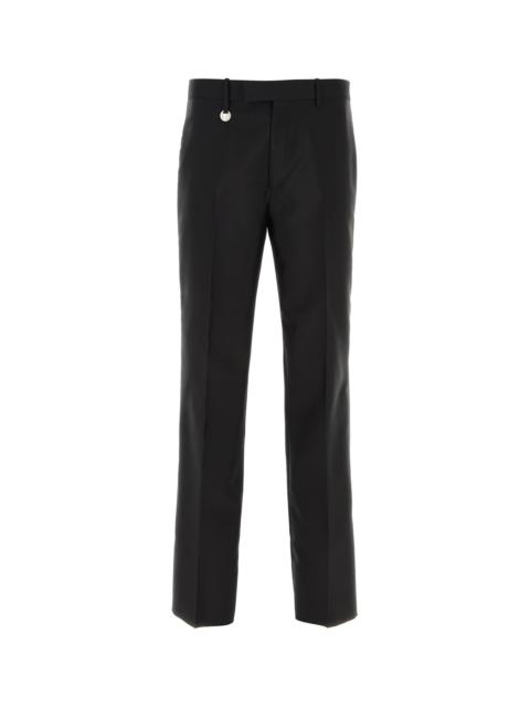 Burberry Black wool blend wide-leg pant