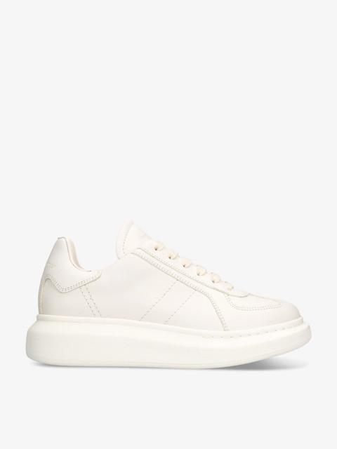 Women's Oversized leather low-top trainers