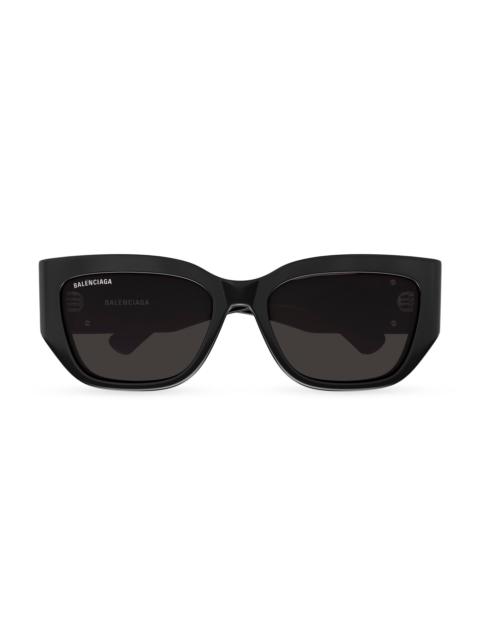 BALENCIAGA Women's Bossy 56MM Cat-Eye Sunglasses - Dark Grey Black