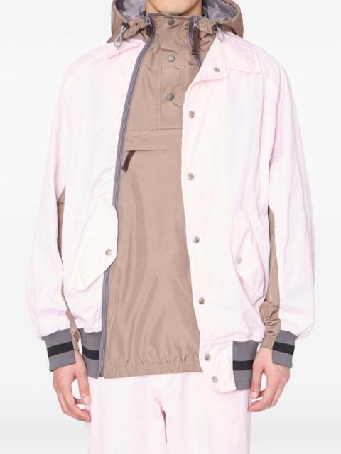 Kolor hooded colourblock jacket