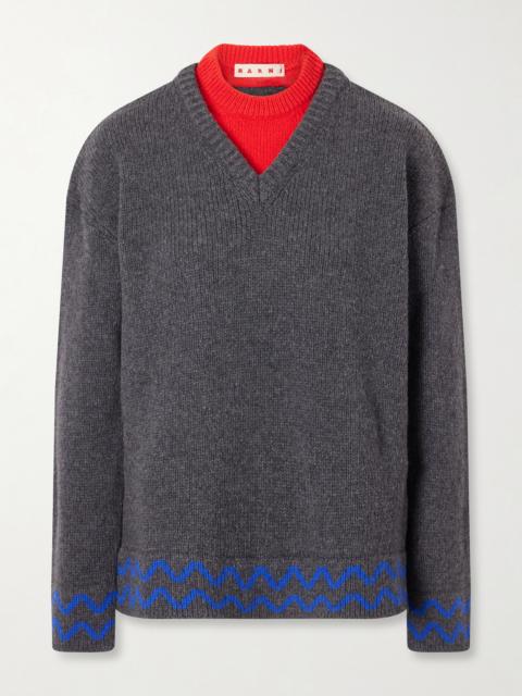 Marni Layered Wool Sweater