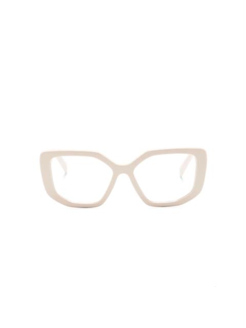 Prada geometric-frame logo glasses
