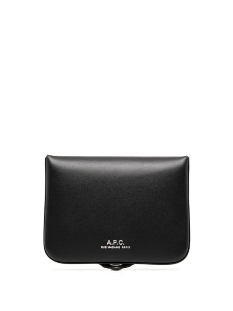 A.P.C. snap-fastening leather wallet